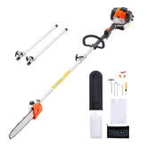 Gas Pole Saw 25cc 2 Stroke Extendable Cordless Tree Trimmer 12in Cutting Bar